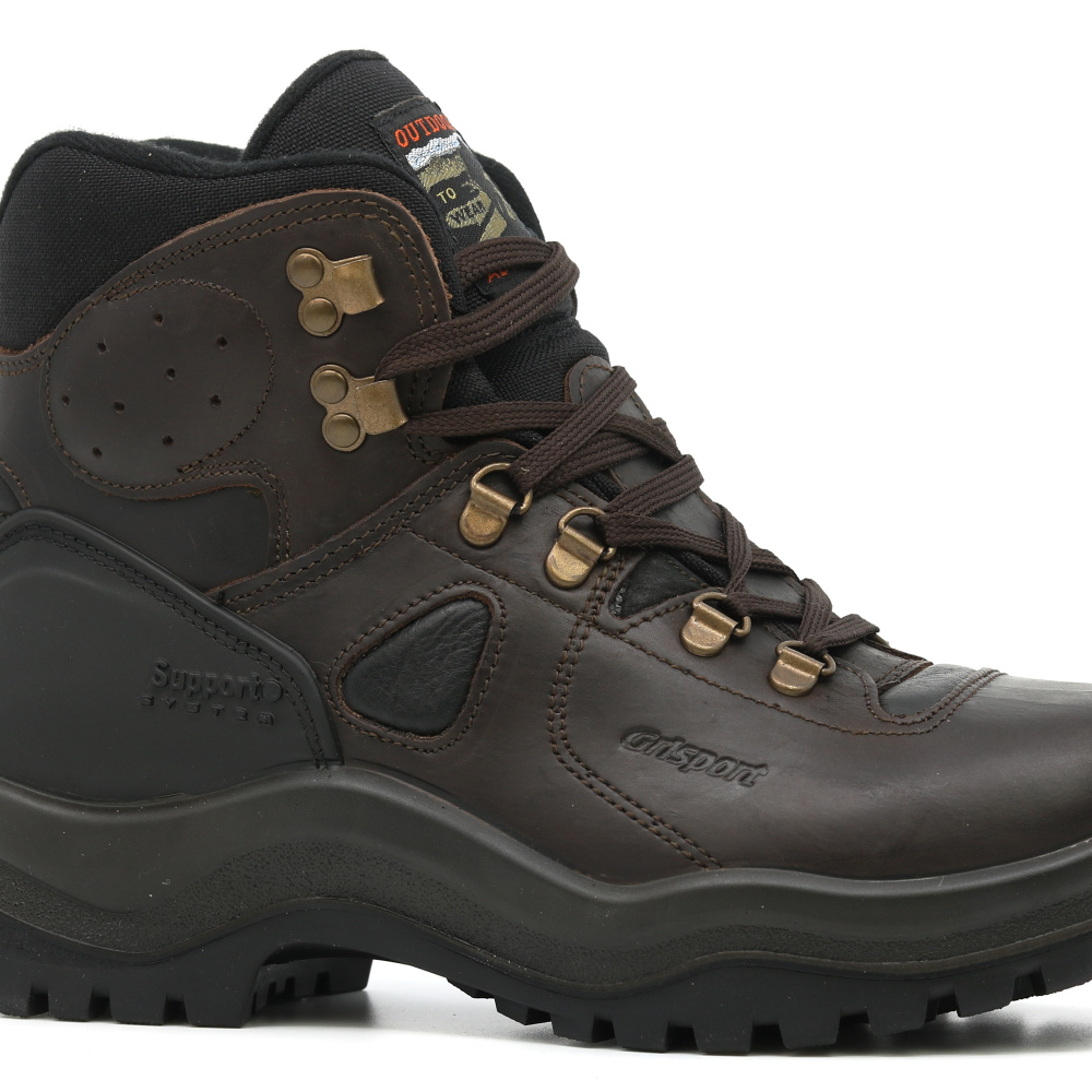 detail GRISPORT Sherpa hnědá pánská kožená outdoor obuv s membránou Gritex®