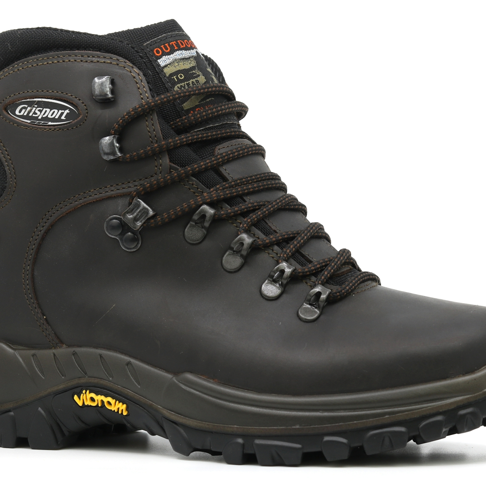 detail GRISPORT Classic hnědá pánská kožená outdoor obuv Vibram s mebránou Spo-Tex®