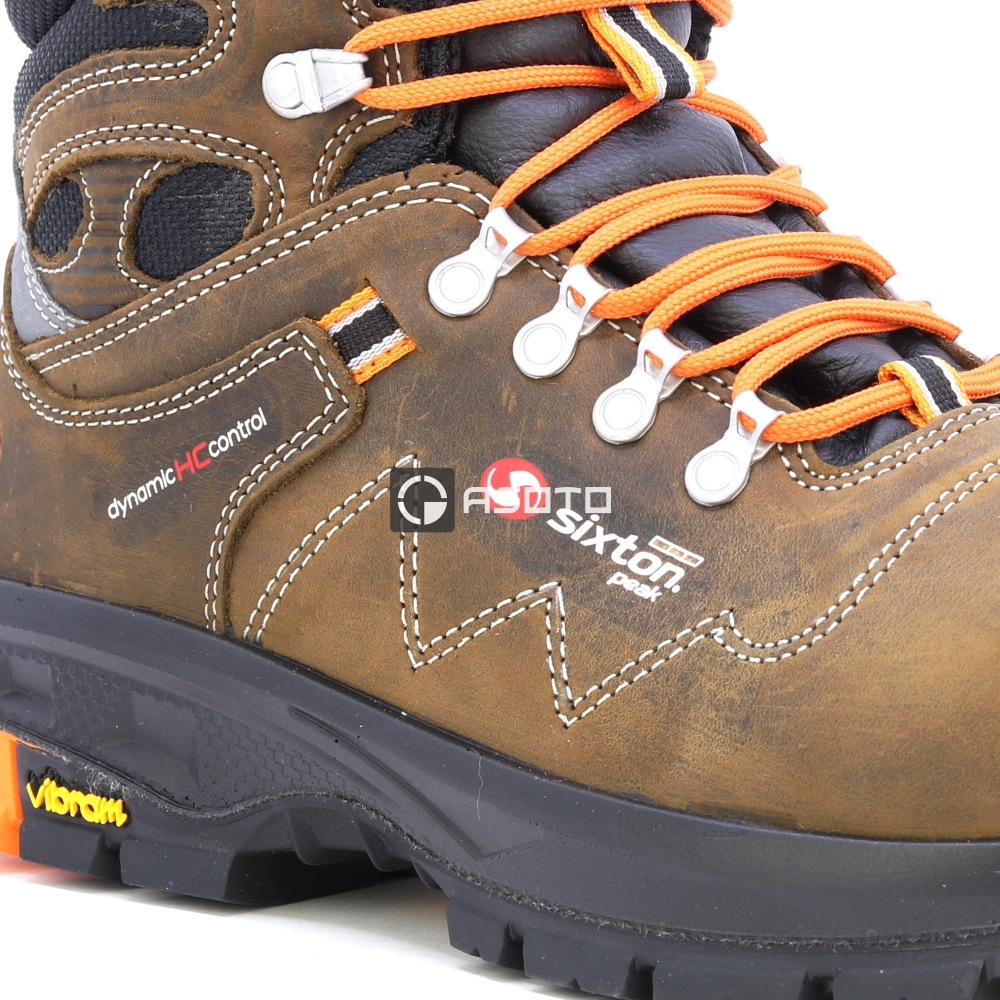 detail SIXTON Tonale S3 hnědá pánská pracovní obuv