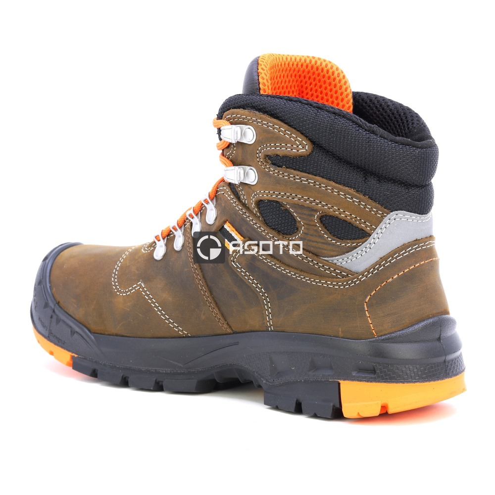 detail SIXTON Tonale S3 hnědá pánská pracovní obuv