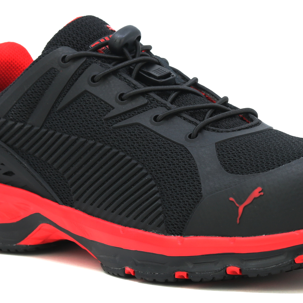 detail PUMA Fuse Motion 2.0 red low S1P ESD HRO Safety shoes