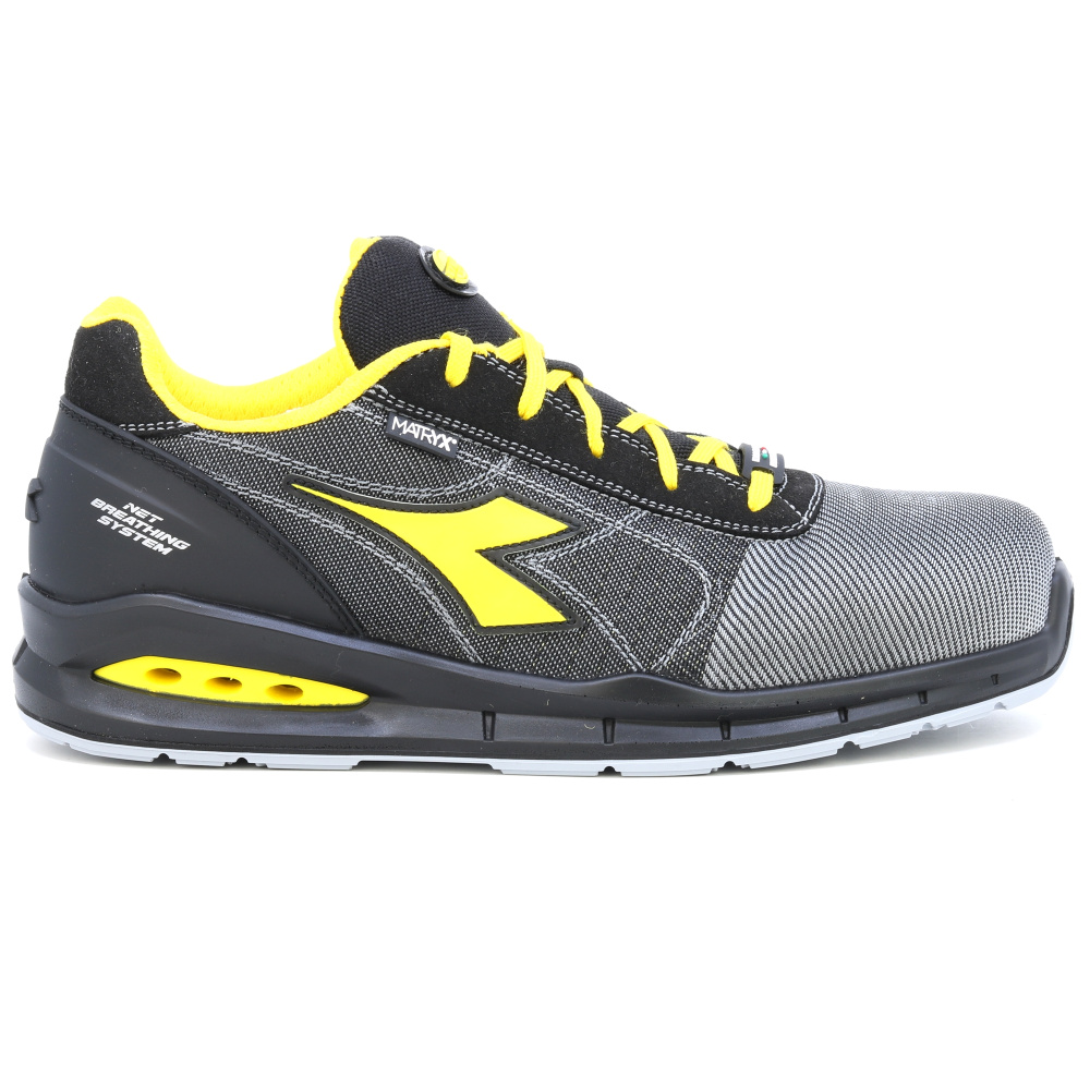 detail DIADORA Run Airbox Matryx S1P černá pánská pracovní obuv, která dýchá - Geox