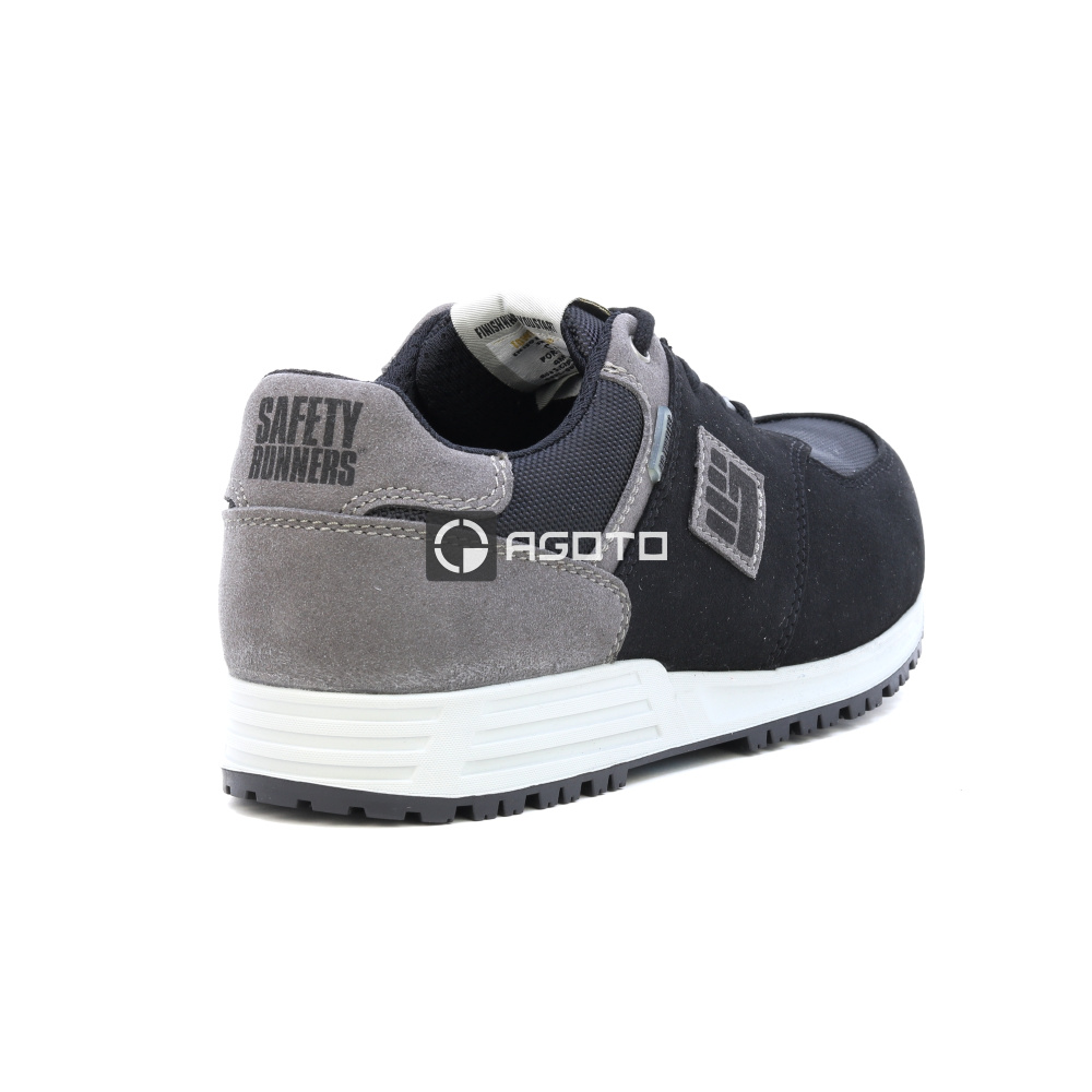 detail TOWORKFOR Urban S3 šedá pánská kožená pracovní obuv Air podpora chůze