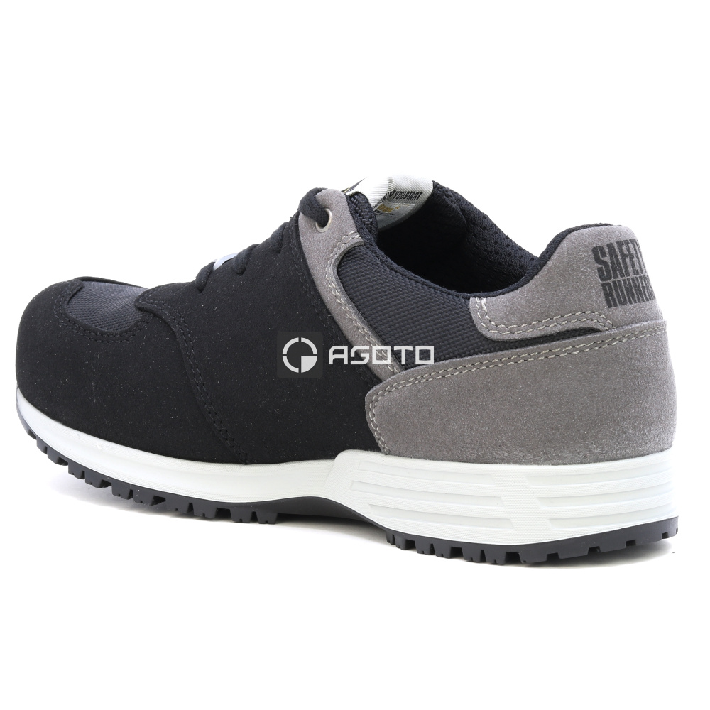 detail TOWORKFOR Urban S3 šedá pánská kožená pracovní obuv Air podpora chůze