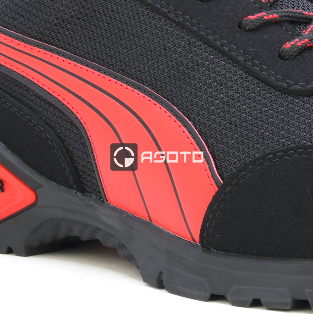 detail PUMA Madrid Low S1P černá pánská pracovní obuv