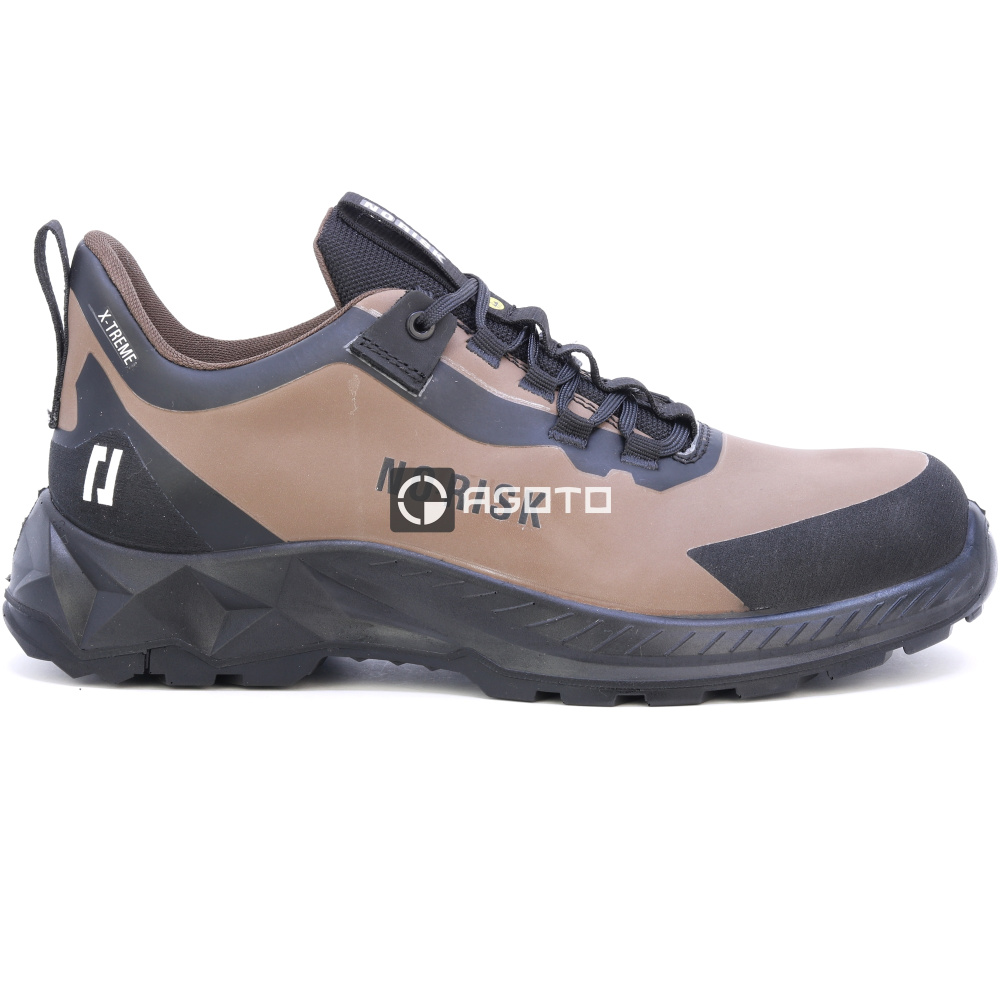 detail NORISK X-TREME Low S3 hnědá pánská pracovní obuv