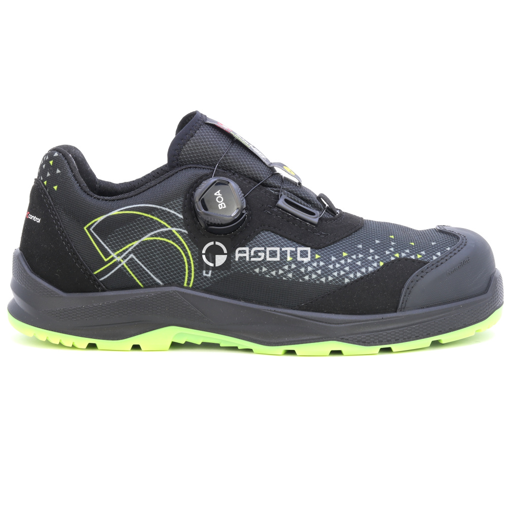 detail SIXTON Neon BOA S1P ESD černá pánská pracovní obuv