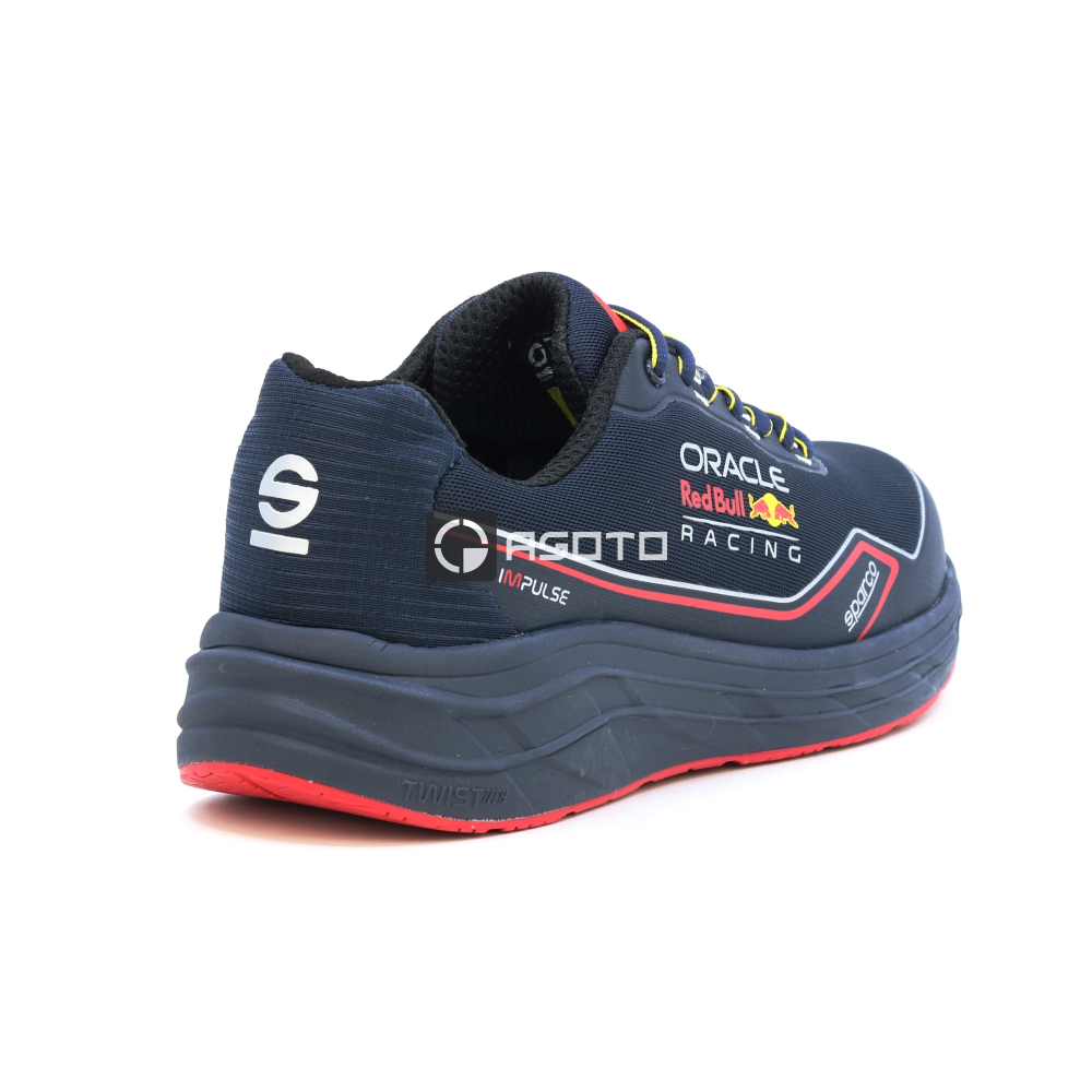 detail SPARCO Red Bull Racing Milton S1P ESD modrá pánská pracovní obuv