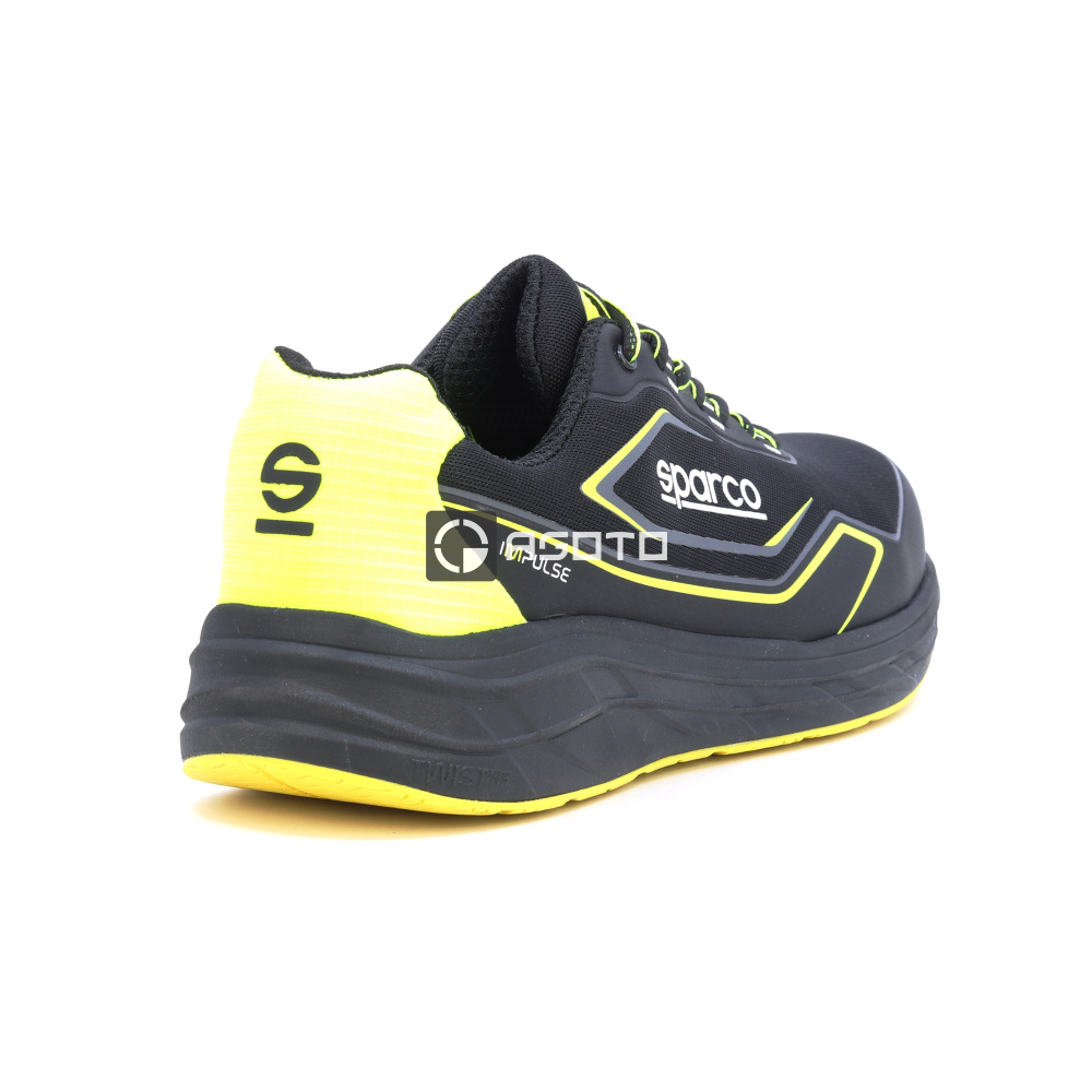 detail SPARCO Luton S1P ESD černá pánská pracovní obuv