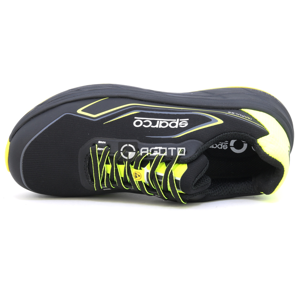 detail SPARCO Luton S1P ESD černá pánská pracovní obuv