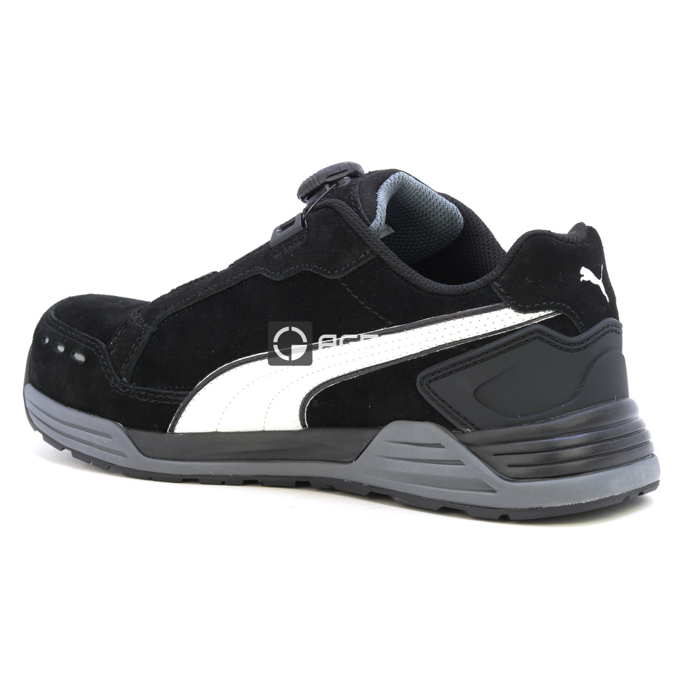 detail PUMA Airtwist low S3 černá pánská pracovní obuv + rychlozavazovací systém DISC