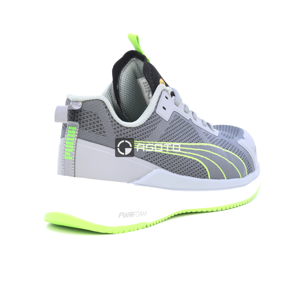 detail PUMA Slide Low S1PS ESD grey/green šedá pánská pracovní obuv Výprodej