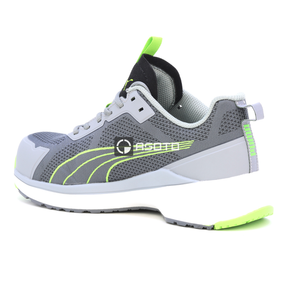 detail PUMA Slide Low S1PS ESD grey/green šedá pánská pracovní obuv Výprodej