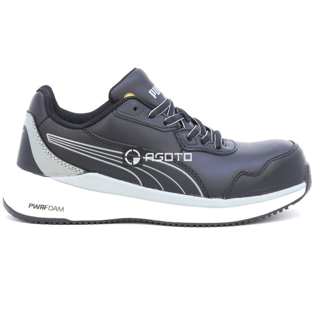 detail PUMA Zoom Low S3 ESD černá pánská pracovní obuv Výprodej