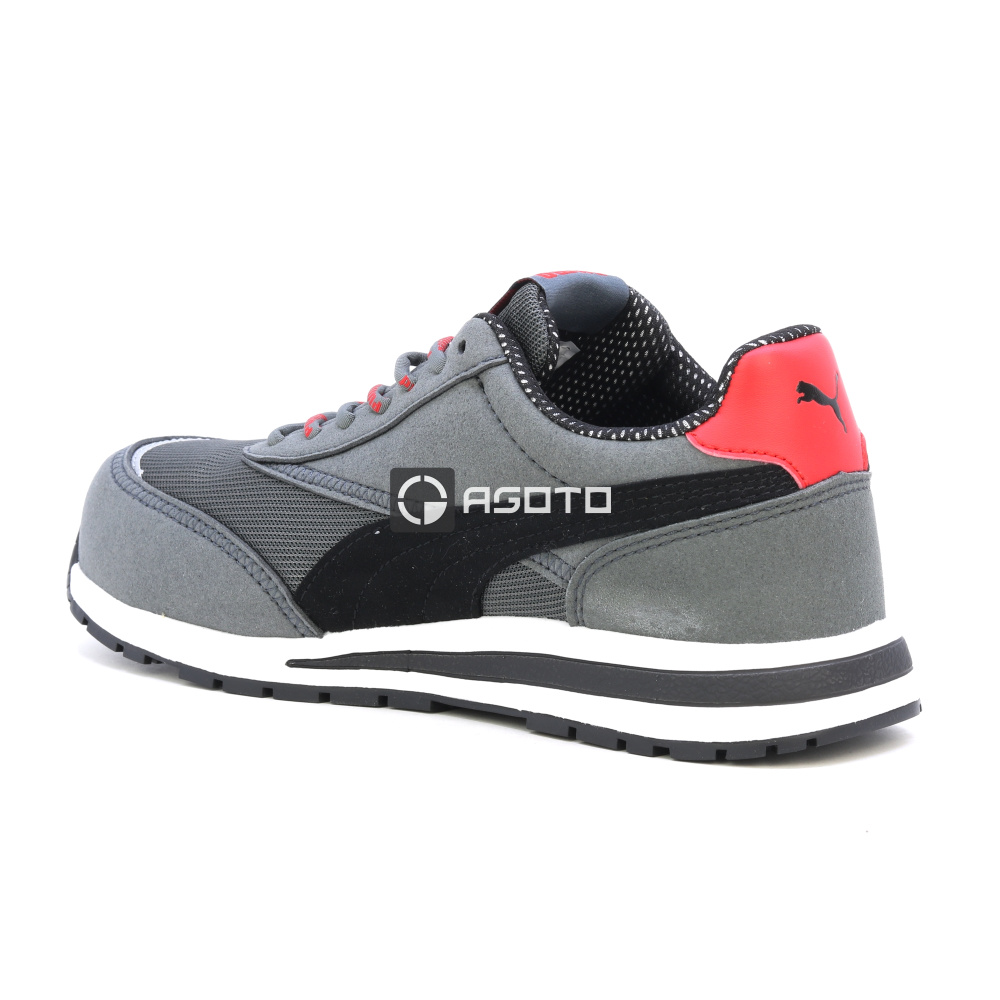 detail PUMA Rider Grey Low S1PS ESD šedá pánská pracovní obuv