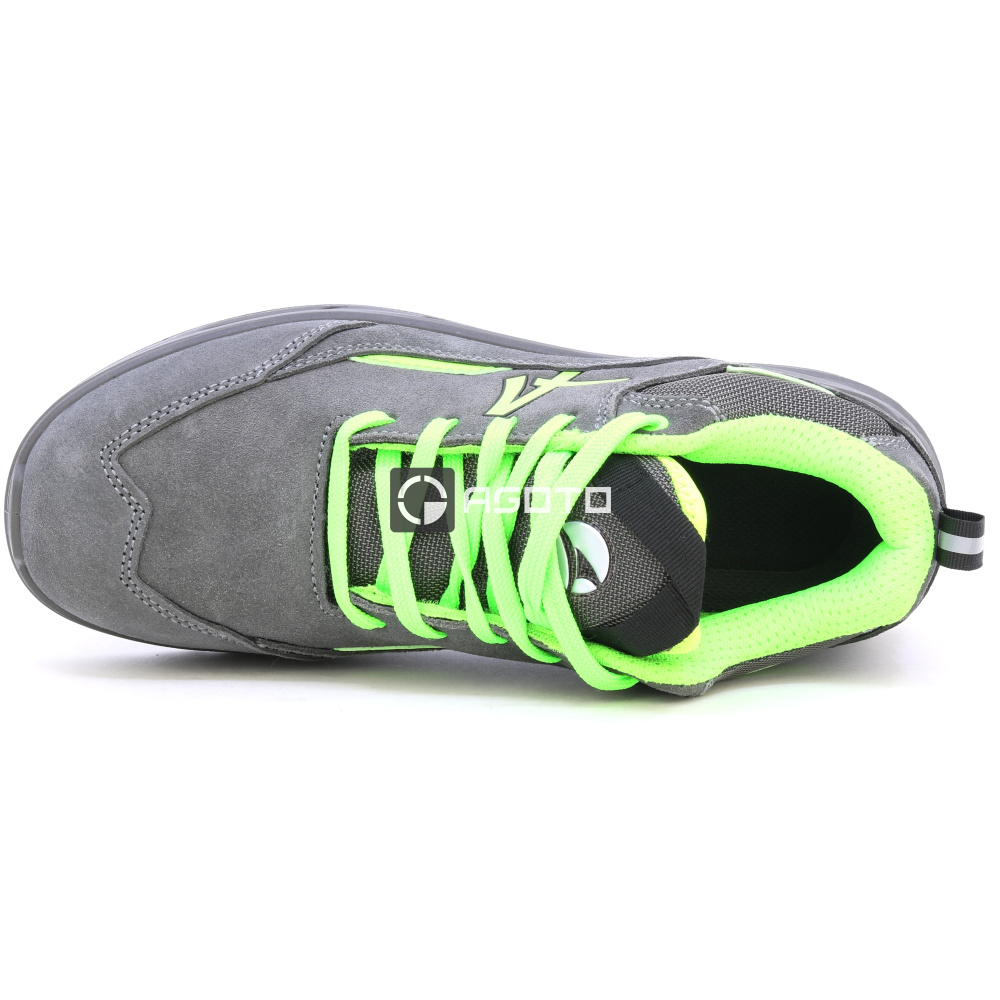 detail ALBATROS Vector Green Low S3 šedá pánská pracovní obuv