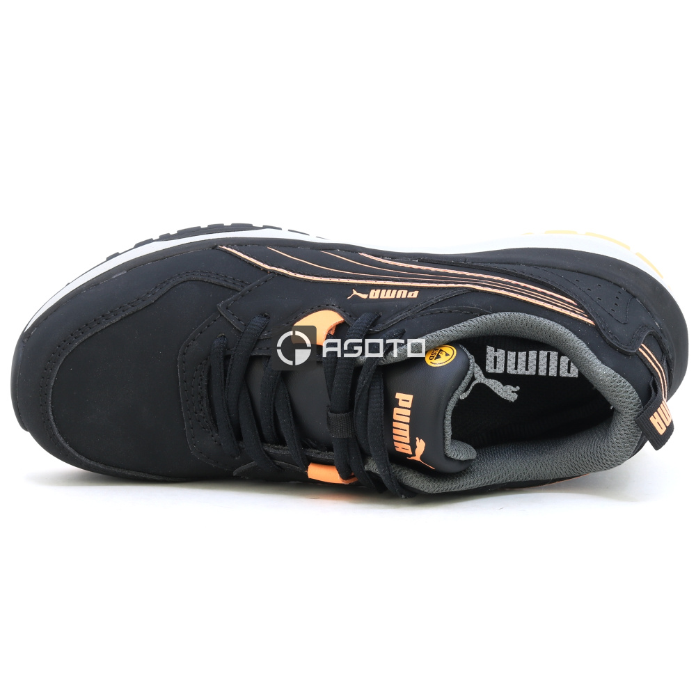 detail Puma Safety Stepper S3 ESD dámská pracovní obuv polobotka černá lehká pohodlná