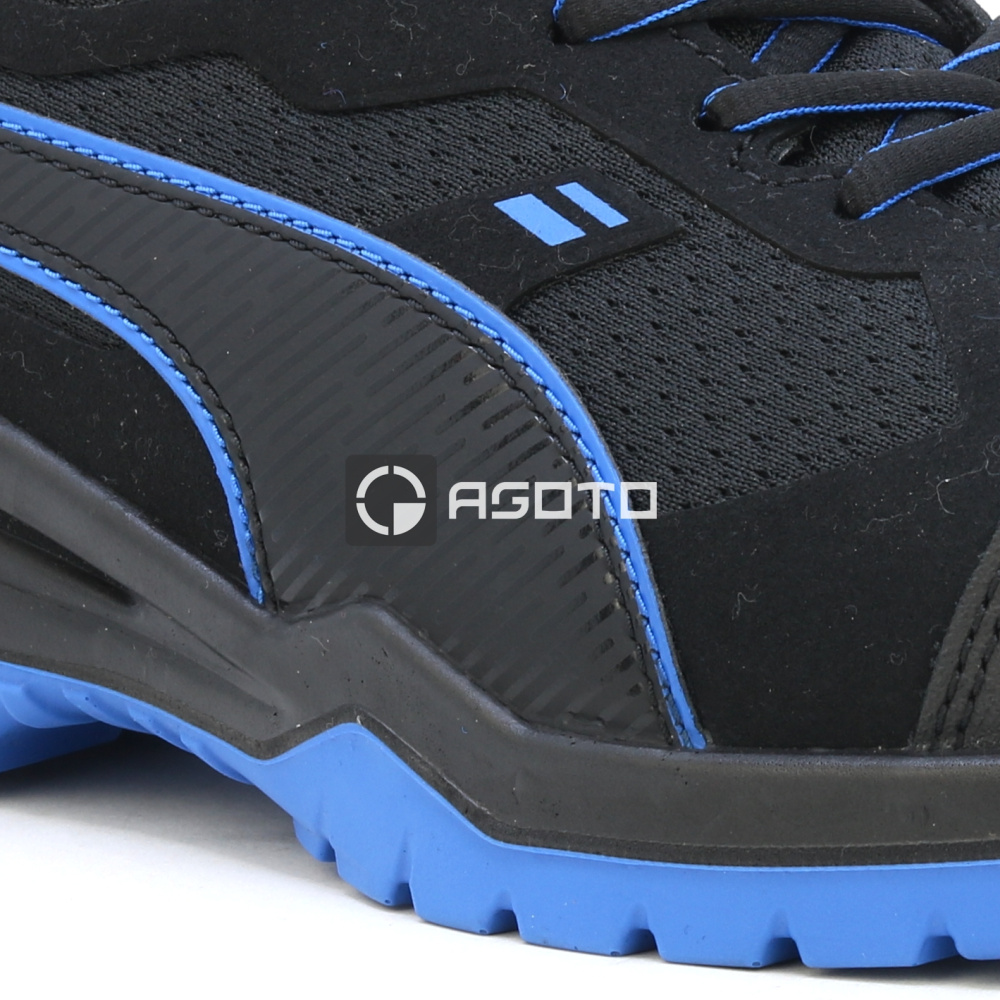 detail PUMA Safety Fuse TC S1P ESD pánská pracovní obuv polobotka černá lehká pohodlná