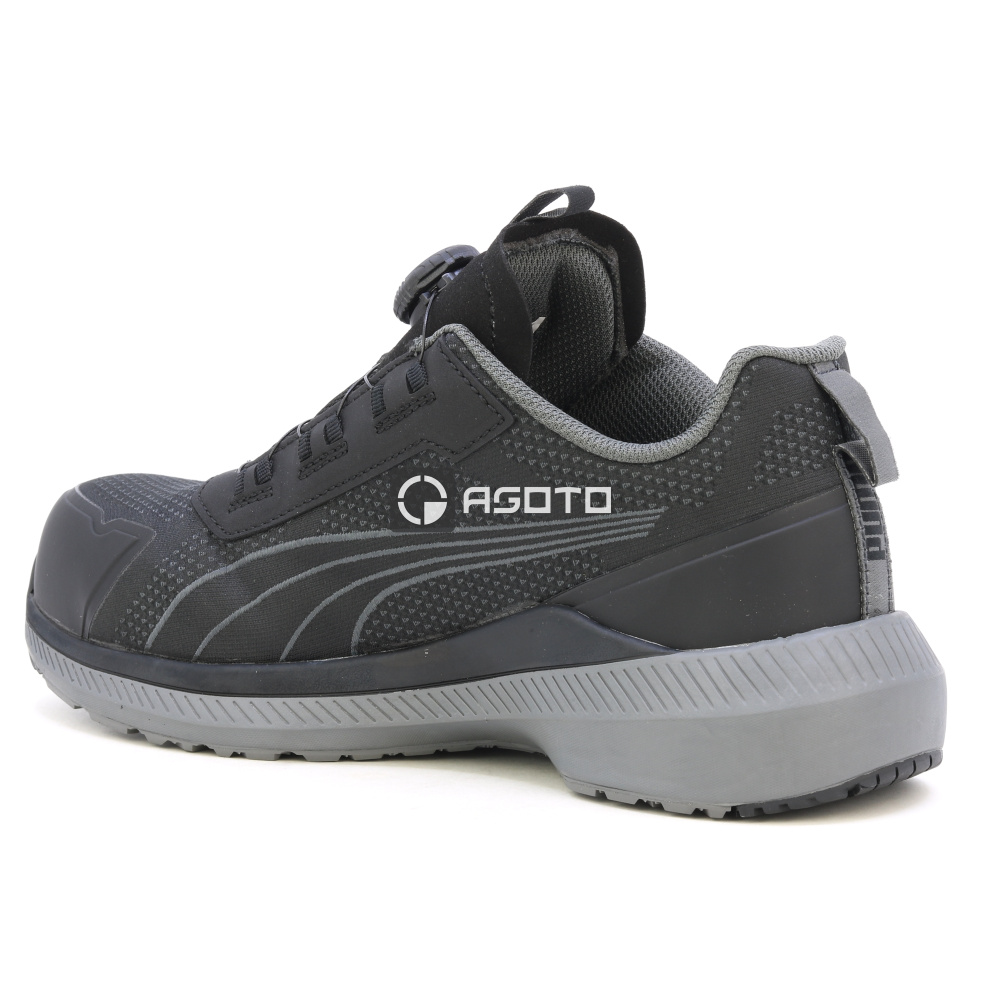 detail PUMA Slide DISC S1P ESD černá pánská pracovní polobotka rychlozavazovací