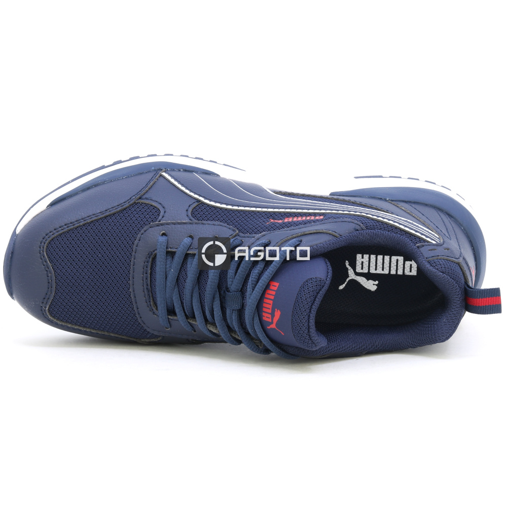 detail PUMA Shift Blue Low S1P modrá pánská pracovní obuv