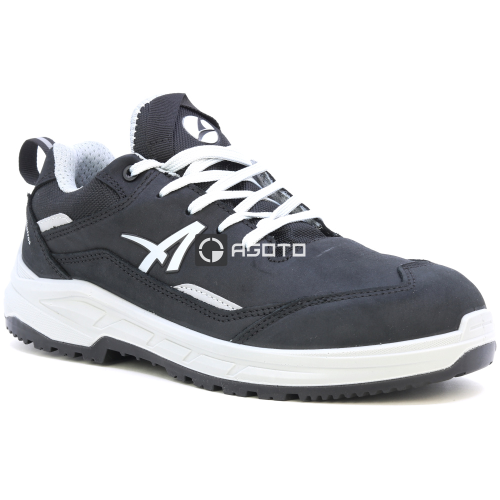 detail ALBATROS Vector S3 low černá pánská kožená pracovní obuv