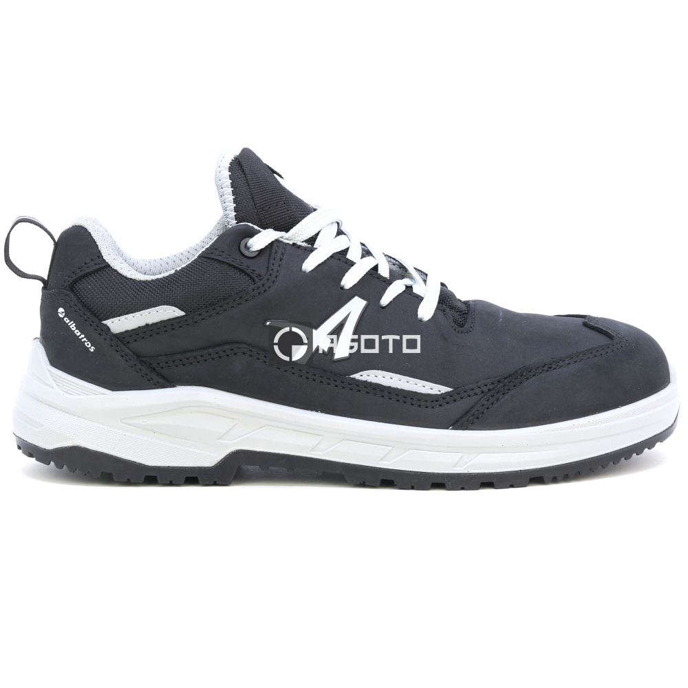 detail ALBATROS Vector S3 low černá pánská kožená pracovní obuv