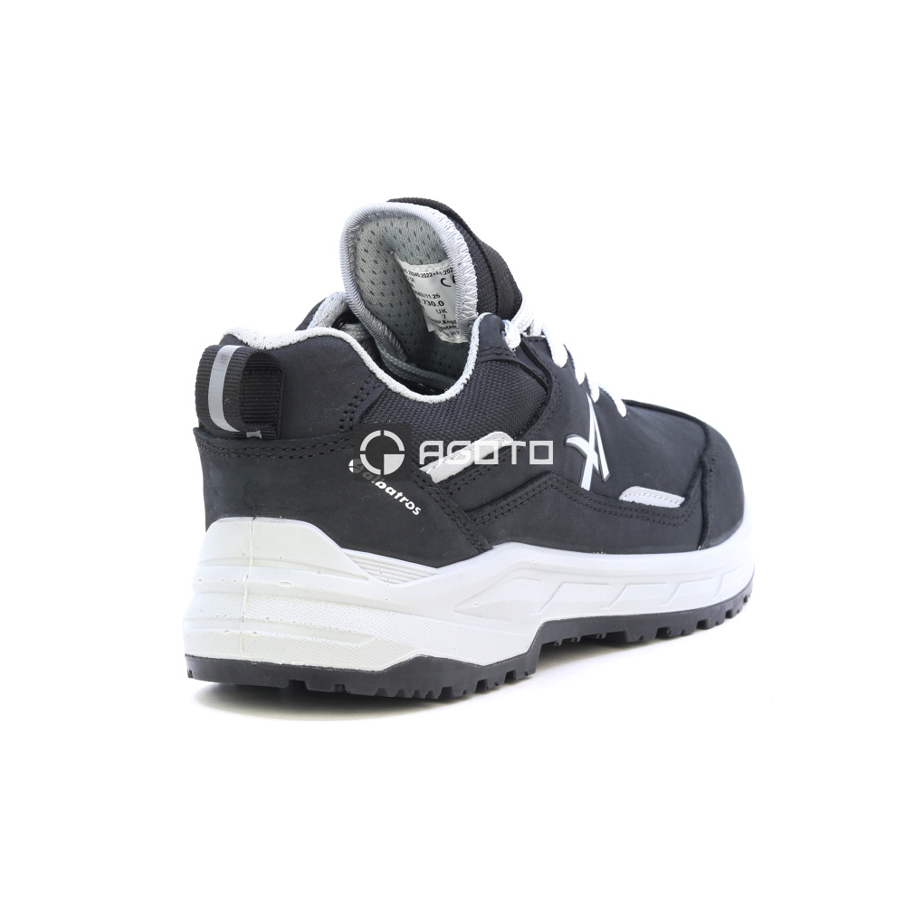 detail ALBATROS Vector S3 low černá pánská kožená pracovní obuv