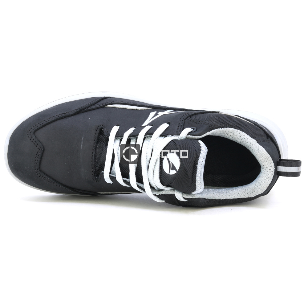 detail ALBATROS Vector S3 low černá pánská kožená pracovní obuv