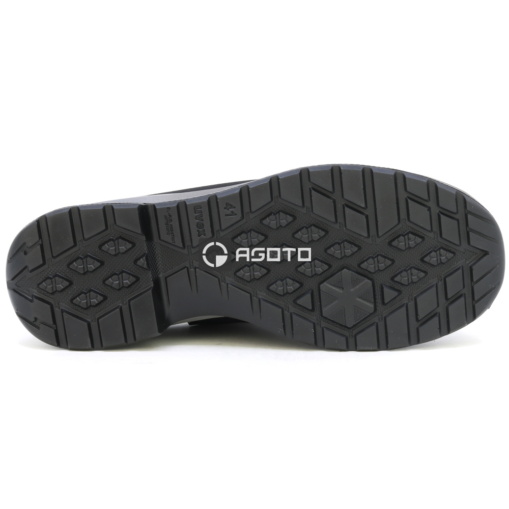 detail UVEX Trend 2 low S3S černá pánská kožená lehká a pohodlná pracovní obuv šíře 11