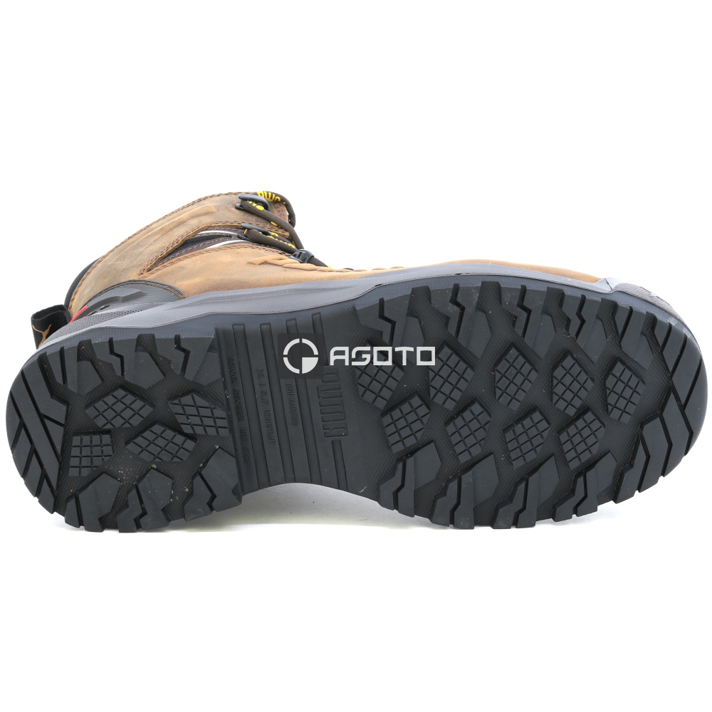 detail PUMA Iron HD Brown Mid S3 hnědá pánská pracovní obuv