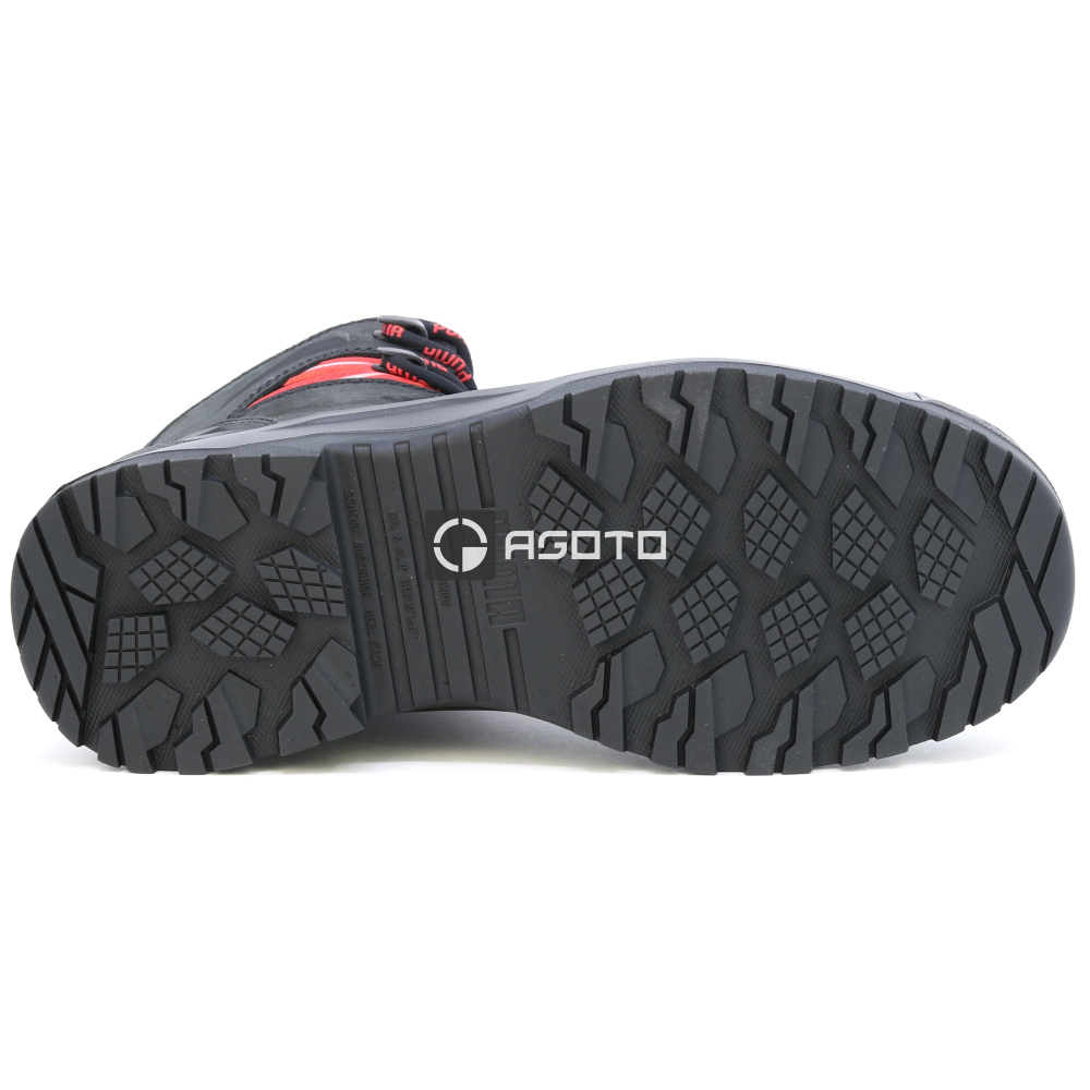 detail PUMA Iron HD BLK Mid S3 černá pánská pracovní obuv
