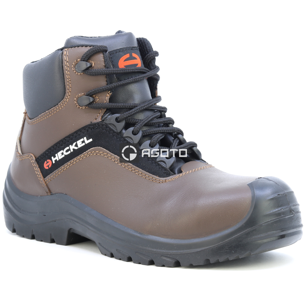 detail HECKEL Suxxeed Offroad High S3 hnědá pánská pracovní obuv
