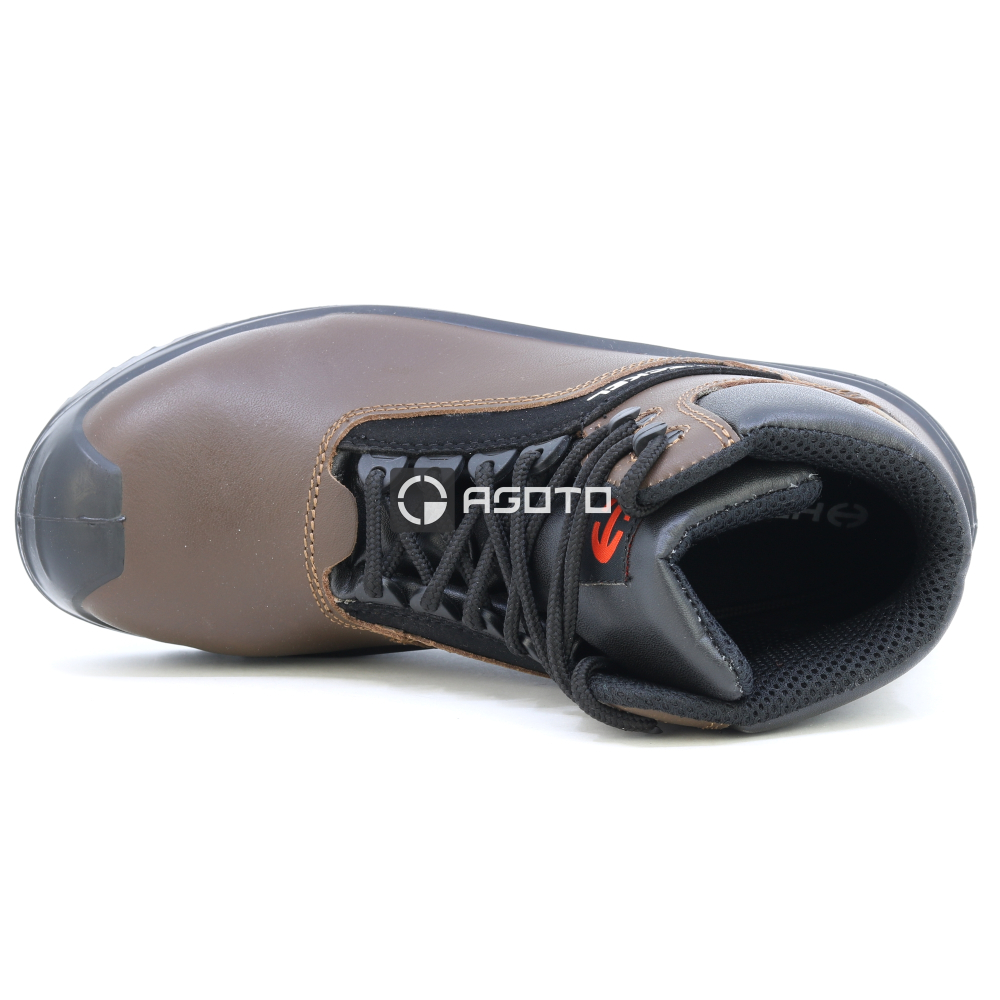 detail HECKEL Suxxeed Offroad High S3 hnědá pánská pracovní obuv