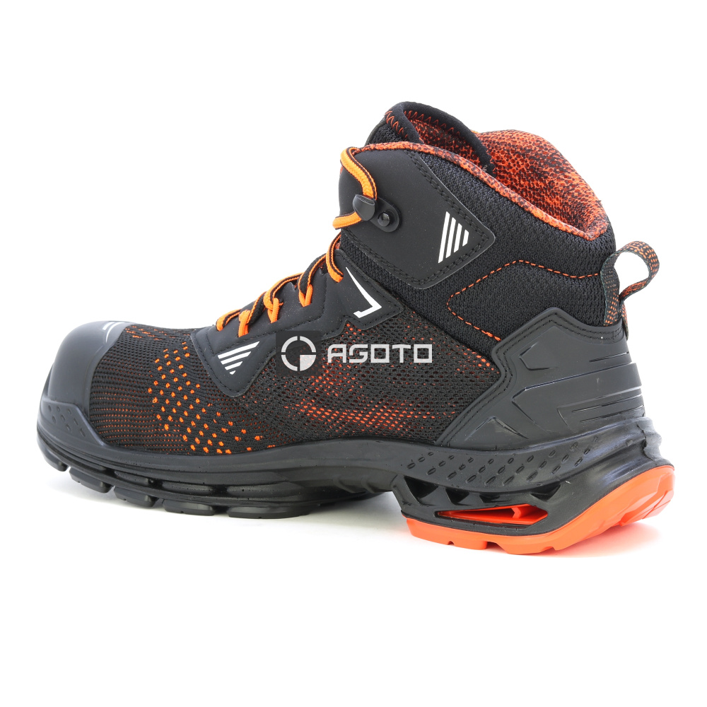 detail BASE Paris S1P černá pánská pracovní obuv AirTech podrážka antistres