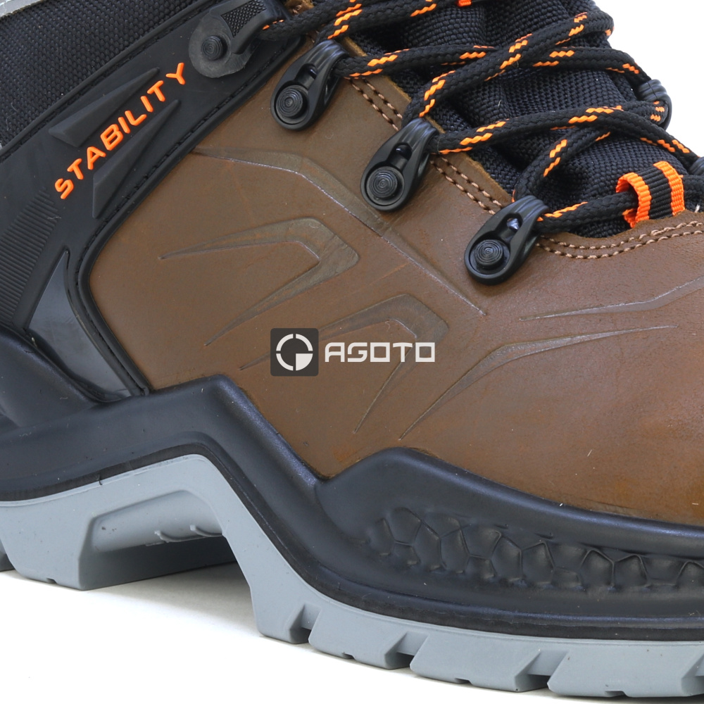detail EXENA Everest Brown S3 hnědá pánská pracovní zimní obuv 3M Thinsulate