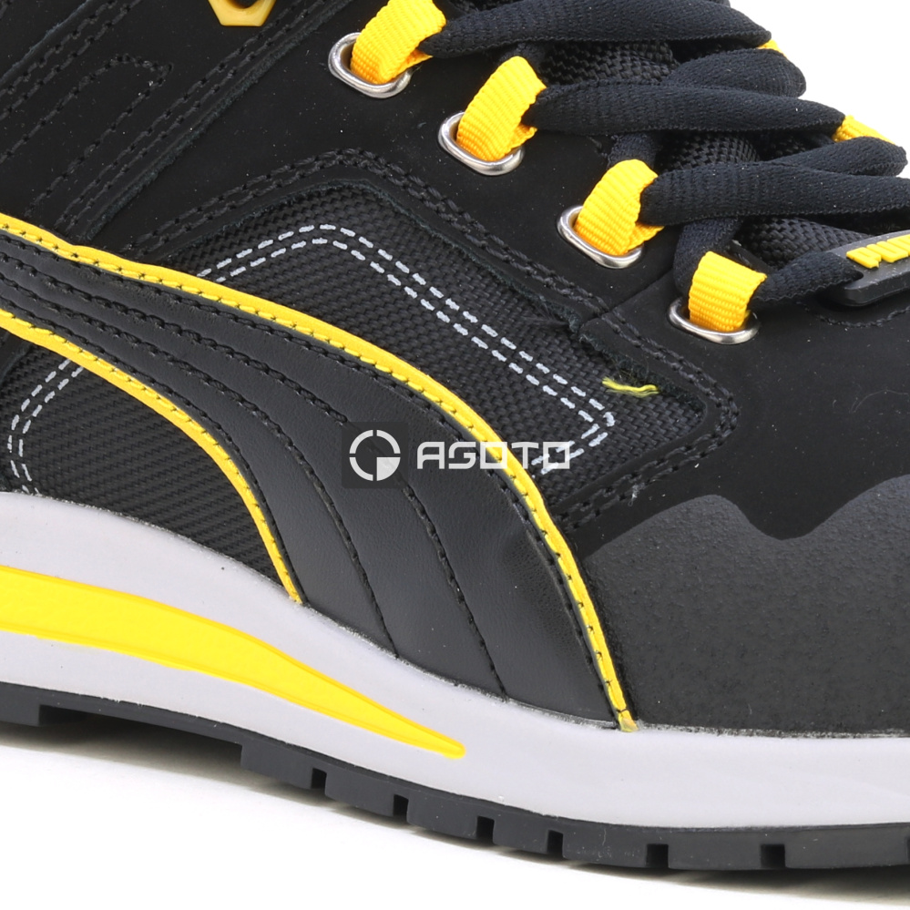 detail PUMA Crosstwist Black Mid SB černá pánská pracovní obuv