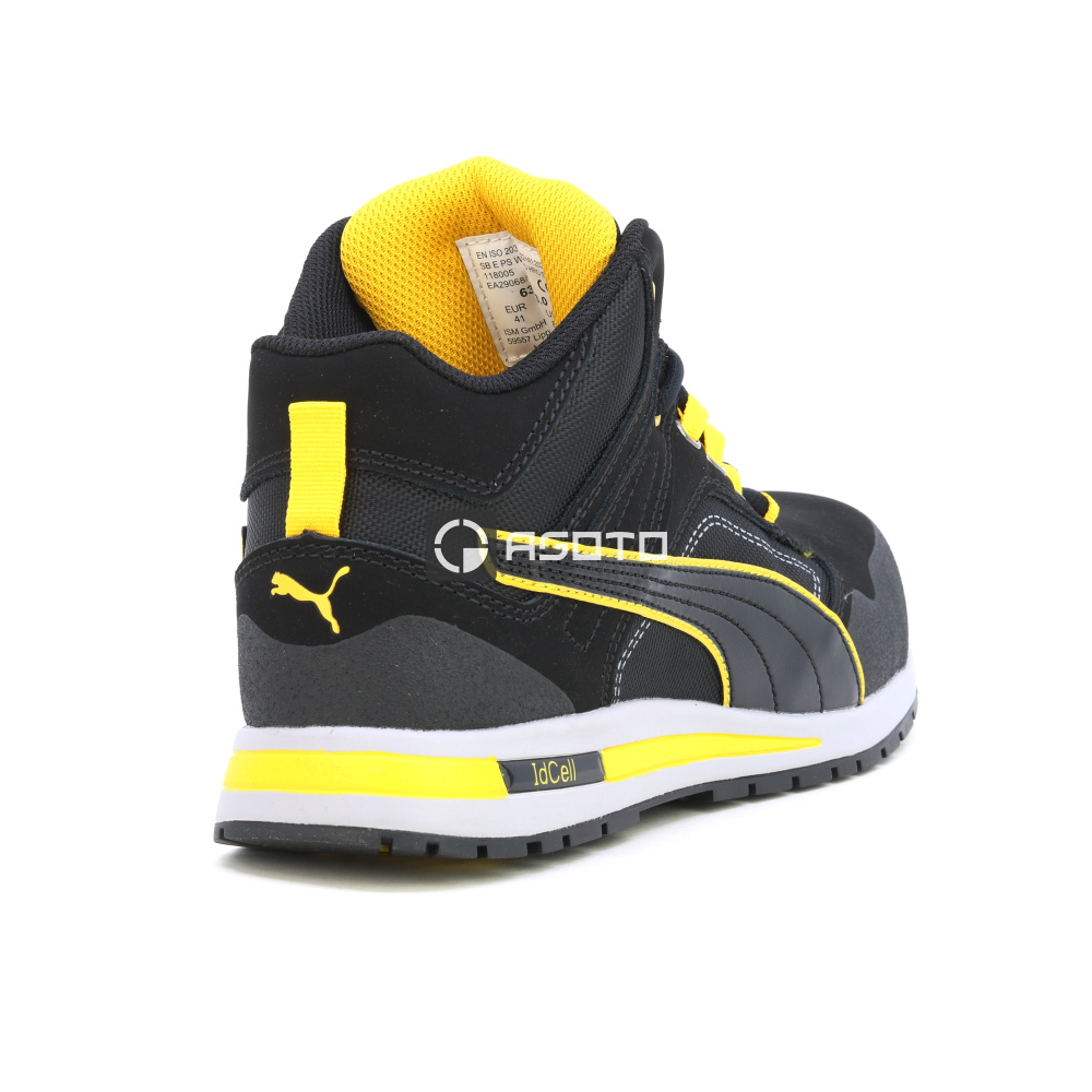 detail PUMA Crosstwist Black Mid SB černá pánská pracovní obuv