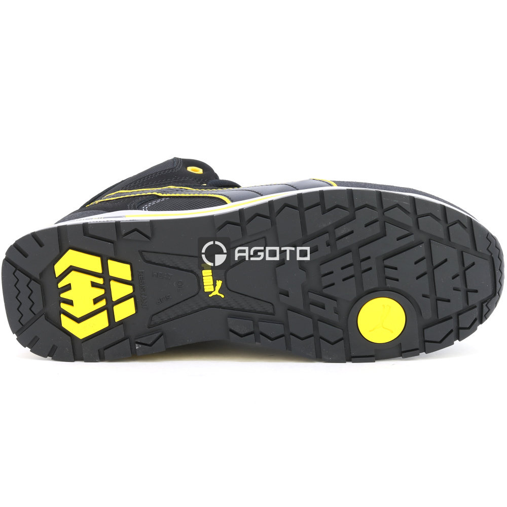 detail PUMA Crosstwist Black Mid SB černá pánská pracovní obuv