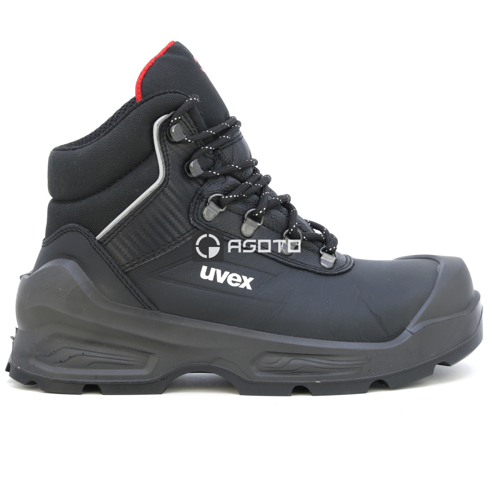 detail UVEX 3 Quatro S3 ESD černá pánská pracovní obuv