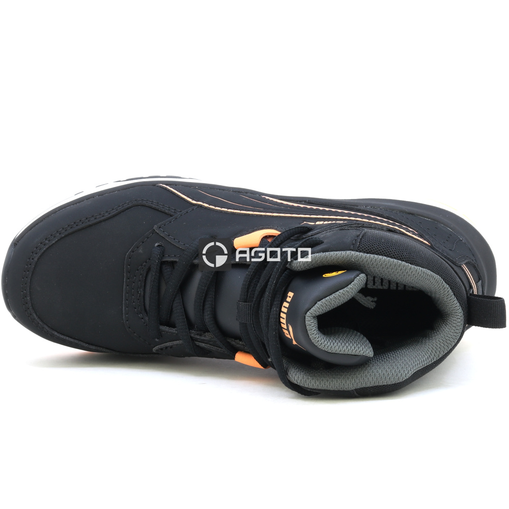 detail Puma Safety Stepper S3 ESD dámská pracovní obuv černá kotník lehká pohodlná