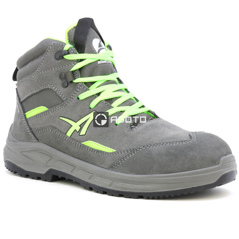 detail ALBATROS Vector MID S3 šedá pánská pracovní obuv kožená pohodlná a moderní