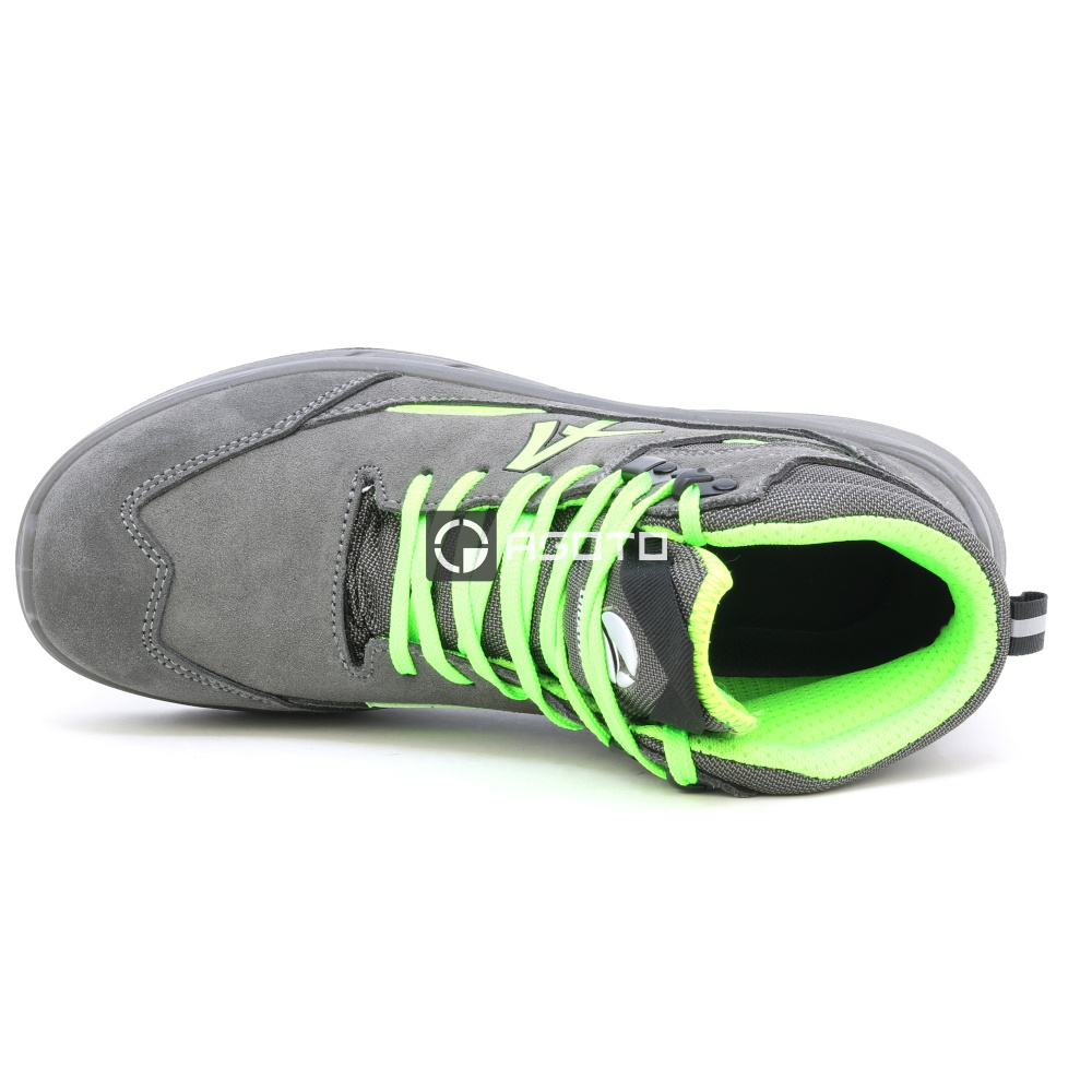 detail ALBATROS Vector MID S3 šedá pánská pracovní obuv kožená pohodlná a moderní