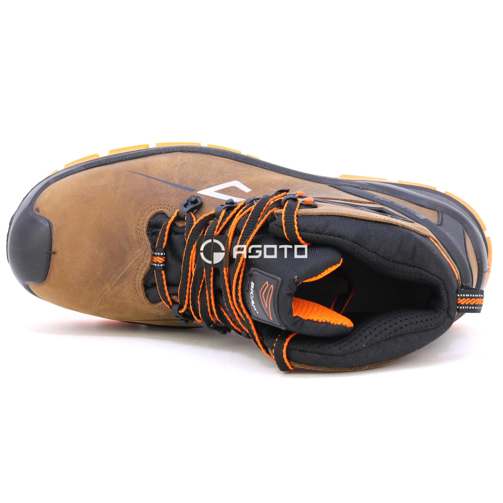 detail BICAP Seal Mid S3 hnědá pánská pracovní obuv + ventilační systém Pro Air