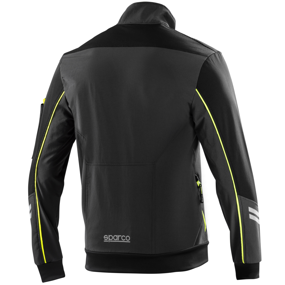 detail SPARCO Austin Light TW šedá pánská softshell bunda