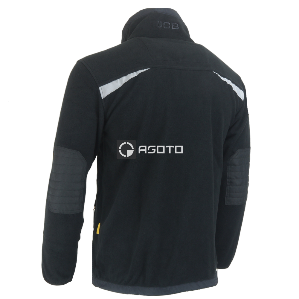 detail JCB Trade Full Zip Polar černá pánská fleece bunda