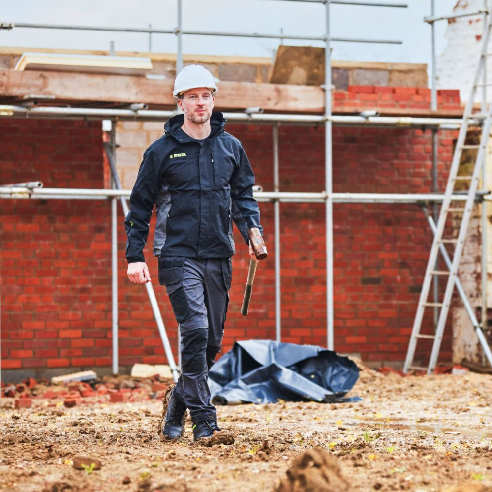 detail APACHE Rover Extra Light Stretch šedé pánské pracovní kalhoty