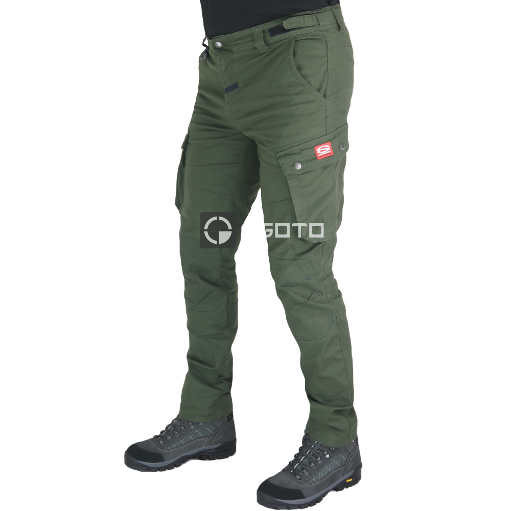 detail SIR Stretch olivové pánské kalhoty