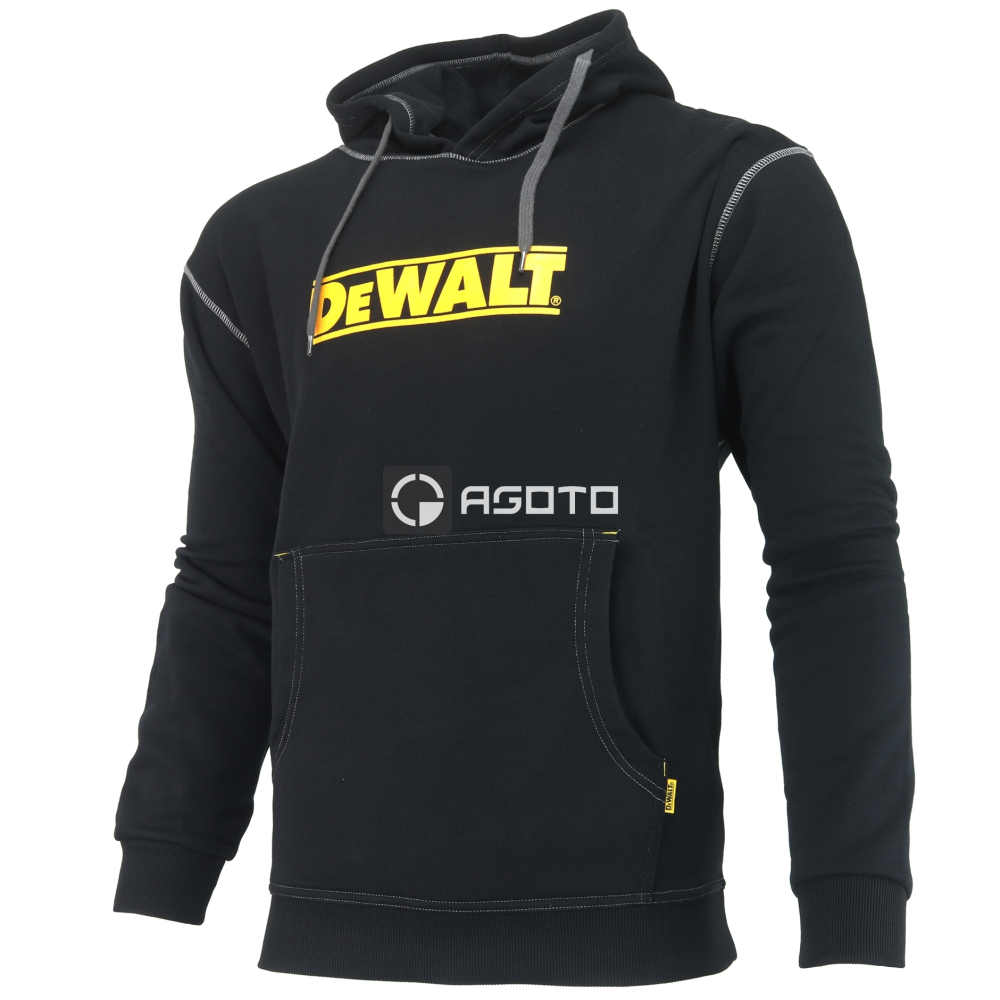 detail DEWALT ORIGINAL Hooded černá pánská pracovní mikina