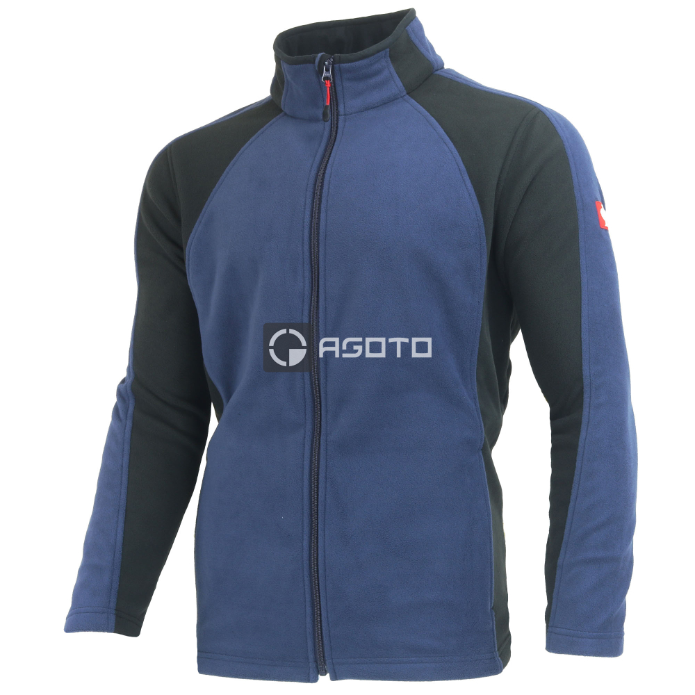 detail Engelbert Strauss modrá pánská pracovní microfleecová bunda