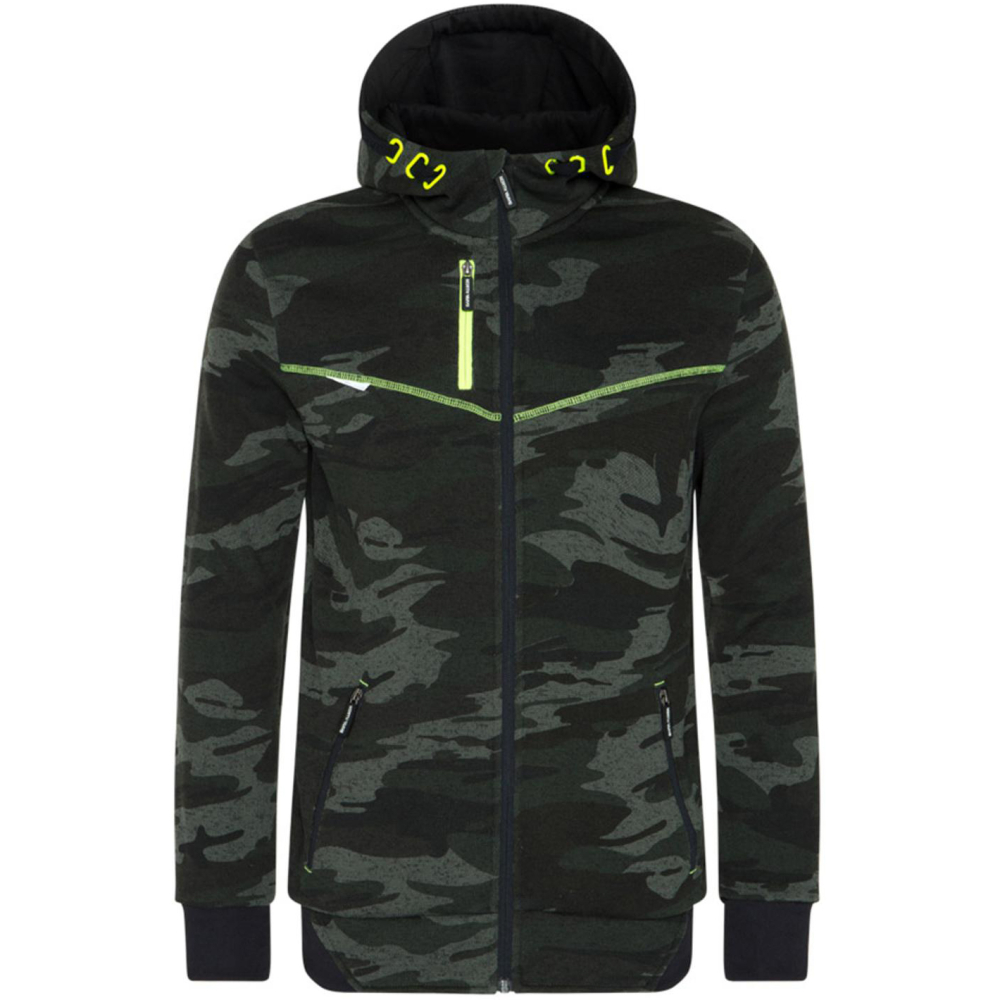 detail NORTH WAYS Botta zelená pánská mikina maskáč